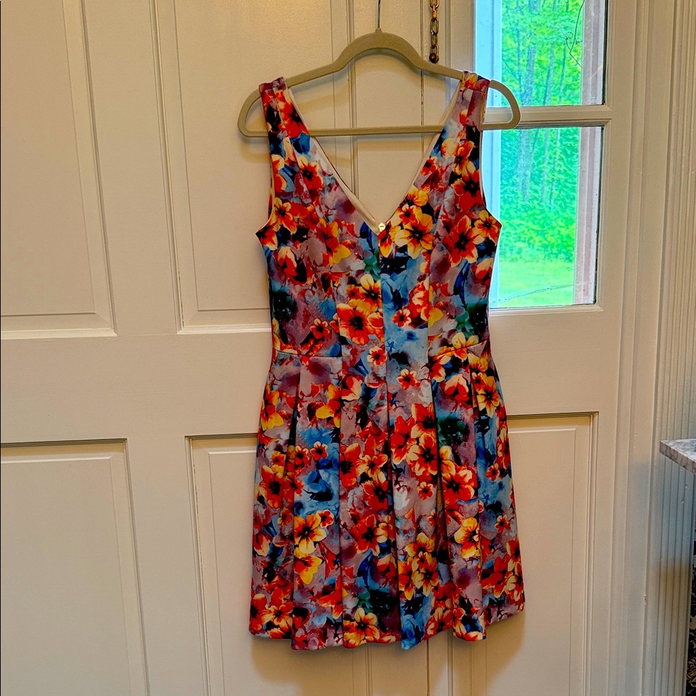 Betsey Johnson Cream Floral Dress